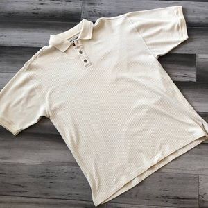 Cream Textured Tommy Bahama Vintage Polo